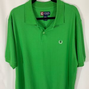 NWT CHAPS Green Polo Shirt